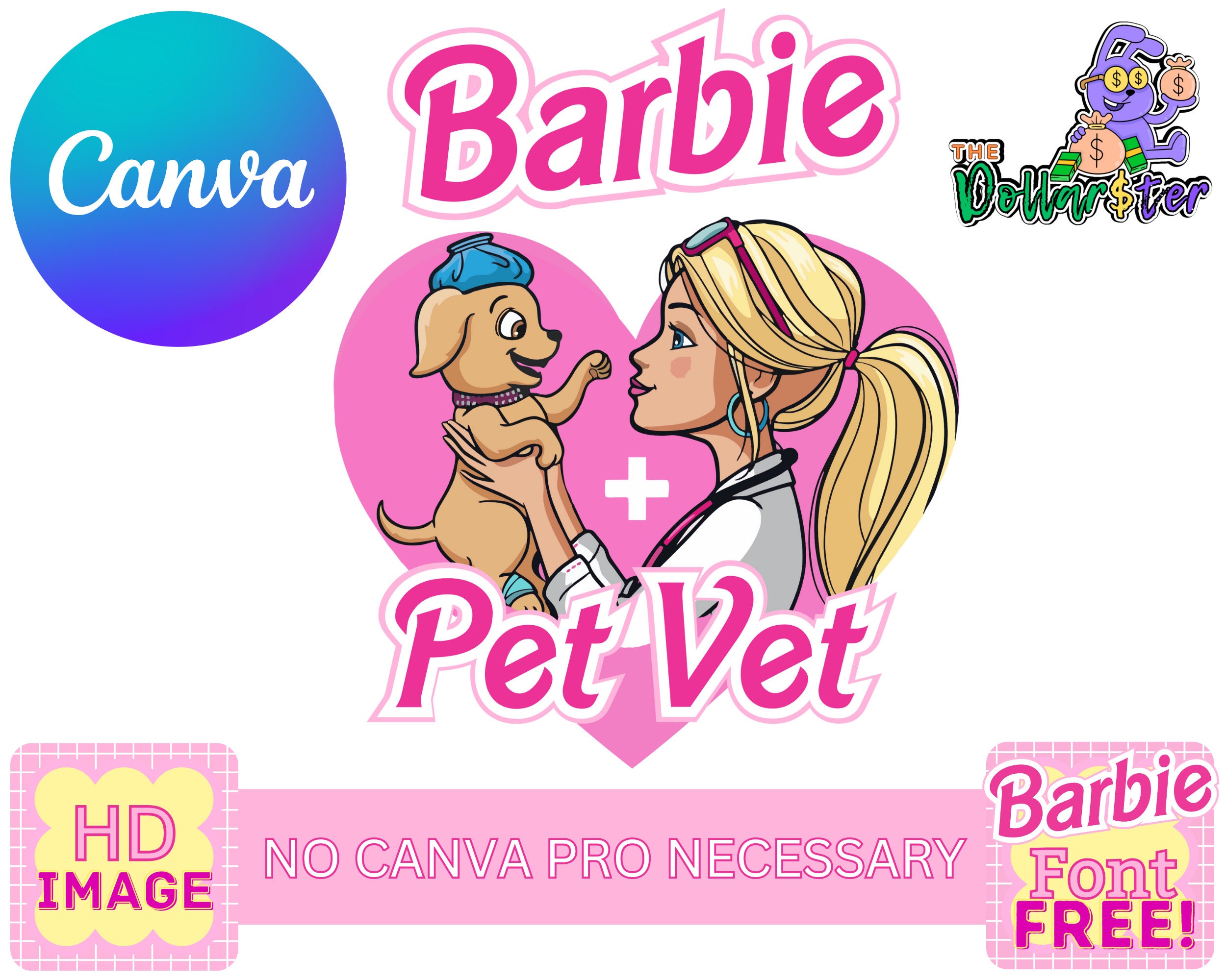 Barbie vétérinaire avec blouse blanche robe imprimée et chaton patient –  artis boutik