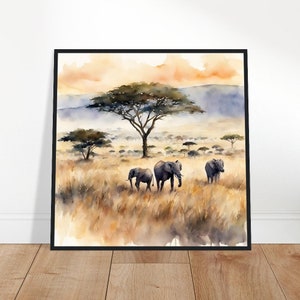 Maasai Mara kunst, Maasai Mara schilderij, Maasai Mara aquarel kunst, aquarel, aquarel prints, aquarel tekenen, decor van het huis