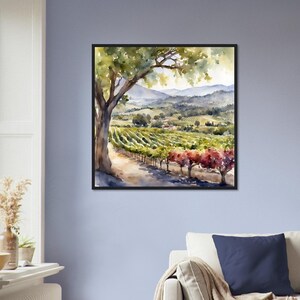 Napa Valley Art, Napa Valley Painting, Napa Valley Watercolor Art, Watercolor Painting, Watercolor Prints, Watercolor Drawing, Home Decor image 4
