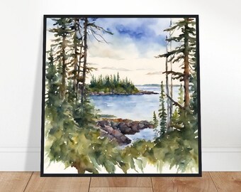 Isle Royale Art, Isle Royale Painting, Isle Royale Watercolor Art, Watercolor Painting, Watercolor Prints, Watercolor Drawing, Home Decor