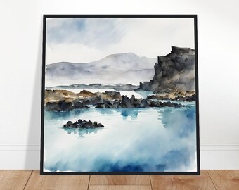 The Blue Lagoon Art, The Blue Lagoon Painting, The Blue Lagoon Watercolor Art, Watercolor Painting, Watercolor Prints, Watercolor Drawing