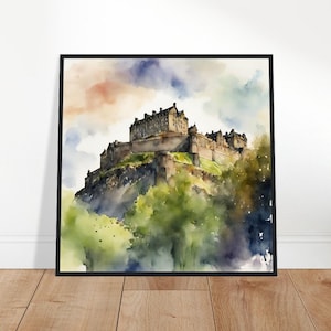 Edinburgh Castle Art, Edinburgh Castle schilderij, Edinburgh Castle aquarel kunst, aquarel, aquarel prints, aquarel
