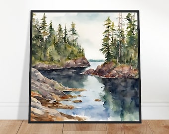 Isle Royale National Park Art, Isle Royale Painting, Isle Royale Watercolor Art, Watercolor Painting, Watercolor Prints, Watercolor Drawing