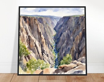Black Canyon National Park Art, Black Canyon Painting, Black Canyon Watercolor Art, Watercolor Painting, Watercolor Prints, Watercolor