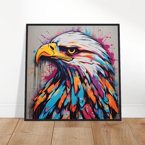 Eagle Pop Art, Eagle Painting, Freedom Pop Art, Pop Art Painting, Pop Art Prints, Pop Art Drawing, Home Decor, Wall Art