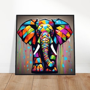 Elephant Pop Art, Elephant Painting, Nature Pop Art, Pop Art Painting, Pop Art Prints, Pop Art Drawing, Home Decor, Wall Art