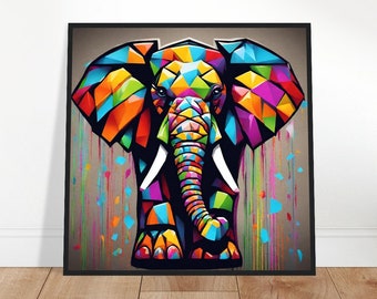 Elephant Pop Art, Elephant Painting, Nature Pop Art, Pop Art Painting, Pop Art Prints, Pop Art Drawing, Home Decor, Wall Art