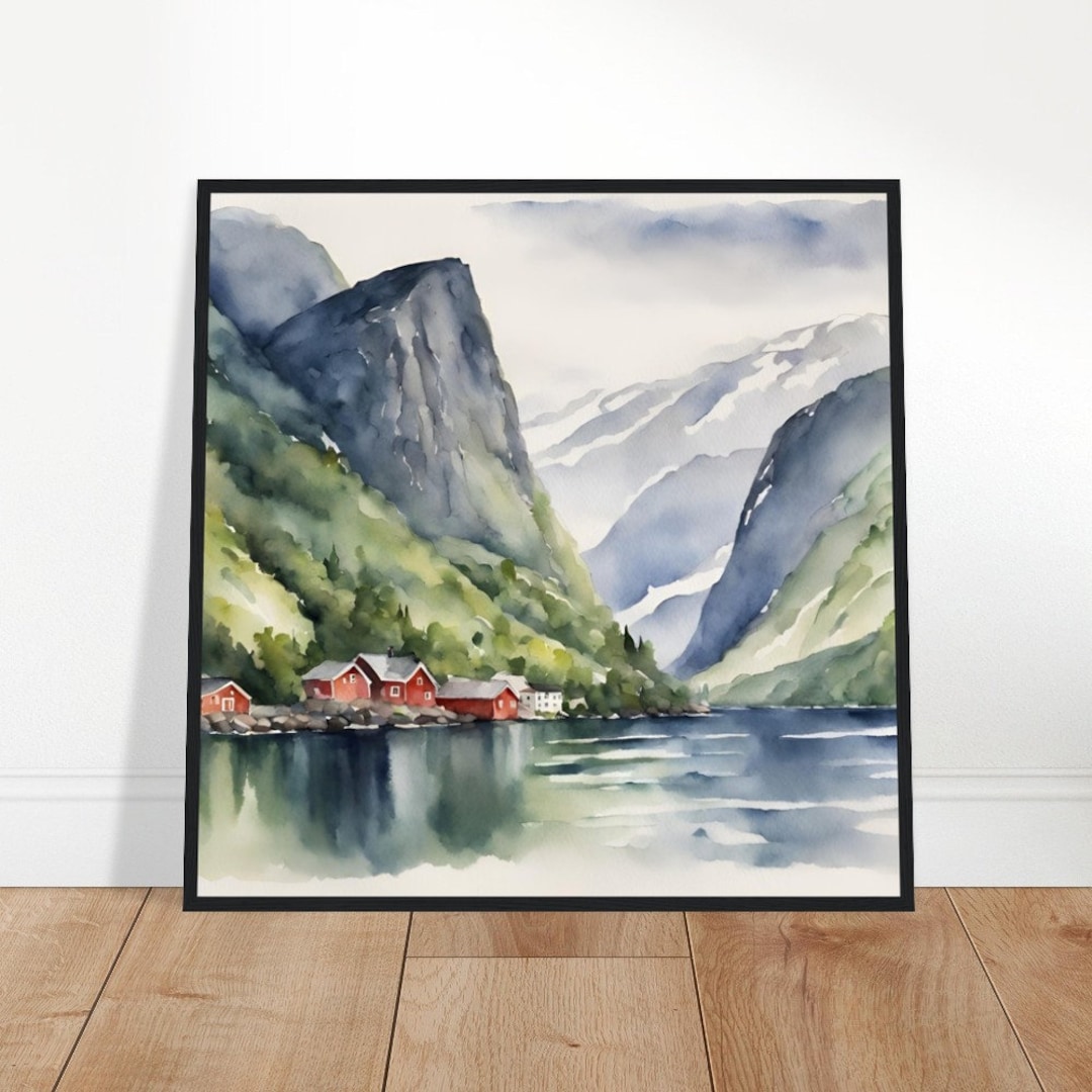 Fjords of Norway Art, Fjords of Norway Painting, Fjords of Norway