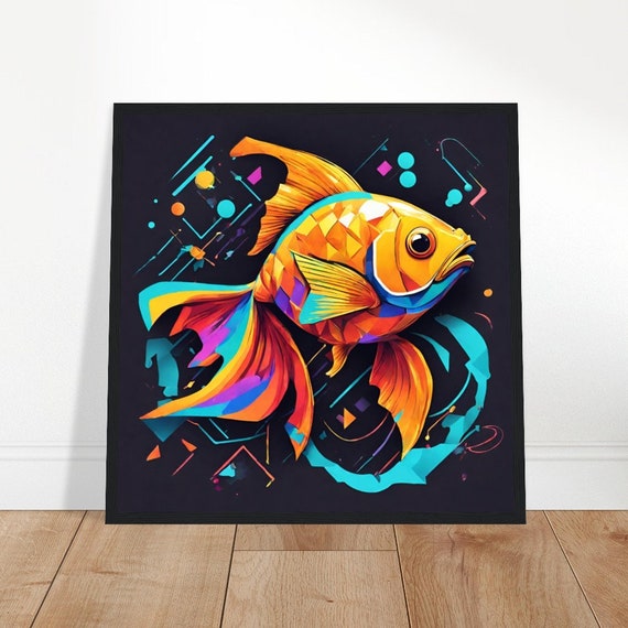 Fish Pop Art, Fish Painting, Marine Pop Art, Pop Art Painting, Pop