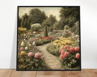 Ogród Vintage Malarstwo, Vintage Print, Vintage Wall Art, Plakat Art Vintage, Vintage Poster Art, Vintage Poster, Vintage Art, Wall Art