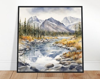 Gates of the Arctic National Park and Preserve, Gates of the Arctic Painting, Gates of the Arctic Watercolor Art, Watercolor Painting, Print