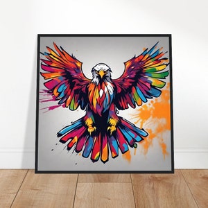 Eagle Pop Art, Eagle Painting, Freedom Pop Art, Pop Art Painting, Pop Art Prints, Pop Art Drawing, Home Decor, Wall Art