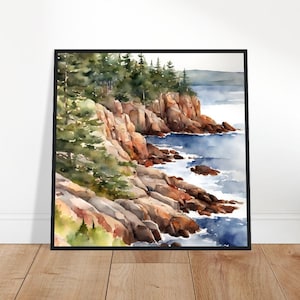 Acadia National Park Art, Acadia National Park Painting, Acadia National Park Watercolor Art, Watercolor Painting, Watercolor Prints