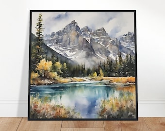 Banff National Park Art, Banff National Park Painting, Banff National Park Watercolor Art, Watercolor Painting, Watercolor Prints, Art