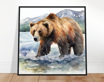 Katmai National Park Art, Katmai National Park Painting, Katmai National Park Watercolor Art, Watercolor Painting, Watercolor Prints, Prints