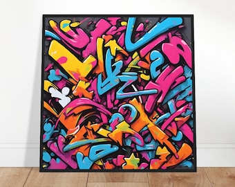 Graffiti pop art, Pintura de graffiti, Arte pop moderno, Pintura pop art, Impresiones de arte pop, Dibujo de arte pop, Decoración del hogar, Arte de pared