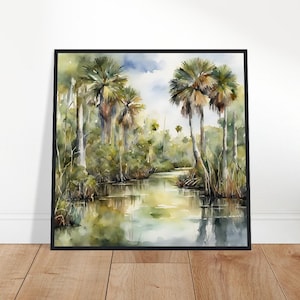 Everglades National Park kunst, Everglades schilderij, Everglades aquarel kunst, aquarel, aquarel prints, aquarel tekenen
