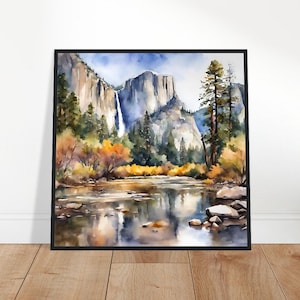 Yosemite Nationalpark Kunst, Yosemite Nationalpark Malerei, Yosemite Nationalpark Aquarellkunst, Aquarellmalerei, Aquarelldrucke