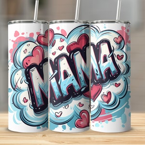 Mother&#39;s Day 20 oz Skinny Tumbler Sublimation Design Digital Download Only png Instant 20oz Skinny Tumbler Wrap Design