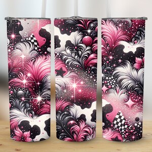 Cow Print Glitter 20 oz Skinny Tumbler Sublimation Design Digital Download PNG Instant digital only, Tumbler Wrap, Tumbler Png,