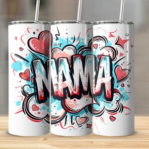 Mother&#39;s Day 20 oz Skinny Tumbler Sublimation Design Digital Download Only png Instant 20oz Skinny Tumbler Wrap Design