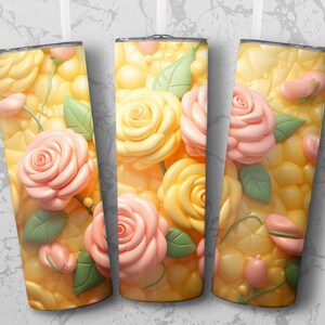 Flowers 20 oz Skinny Tumbler Sublimation Design, Straight & Tapered Wrap, Tumbler Wrap, Tumbler Png, Instant Download