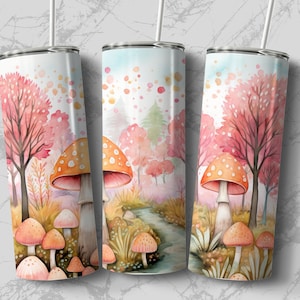 Fall Landscape 20 oz Skinny Tumbler Sublimation Design, Straight & Tapered Wrap, Tumbler Wrap, Tumbler Png, Instant Download