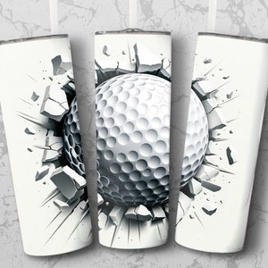 Golf Ball 20 oz Skinny Tumbler Sublimation Design (Digital Download)