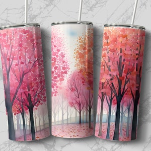Fall Landscape 20 oz Skinny Tumbler Sublimation Design, Straight & Tapered Wrap, Tumbler Wrap, Tumbler Png, Instant Download