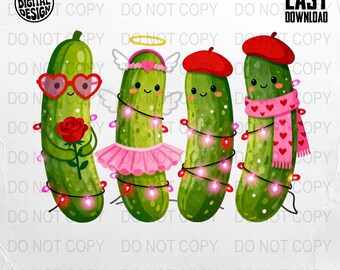 Pickle Digital Image: Valentine, Angel, Beret, Cute, High-Resolution