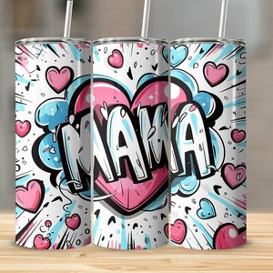 Mother&#39;s Day 20 oz Skinny Tumbler Sublimation Design Digital Download Only png Instant 20oz Skinny Tumbler Wrap Design