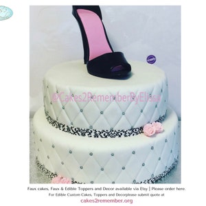 Custom Fashion Shoe Themed Faux Cake | Fake Cake | Custom Faux Cake | Foam Cake | Photo Shoot Prop