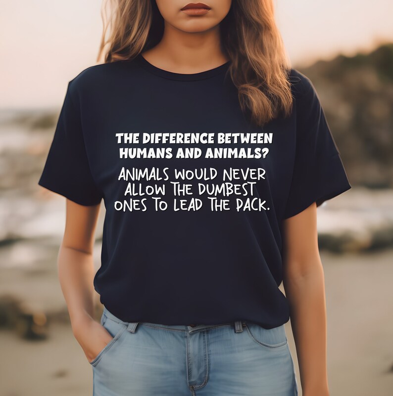 The Difference Between Humans and Animals Shirt, Conservative Shirt