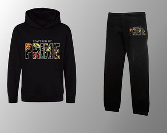 Kids Powered By Prime Hoodie & Jogger Set Unisex Gift