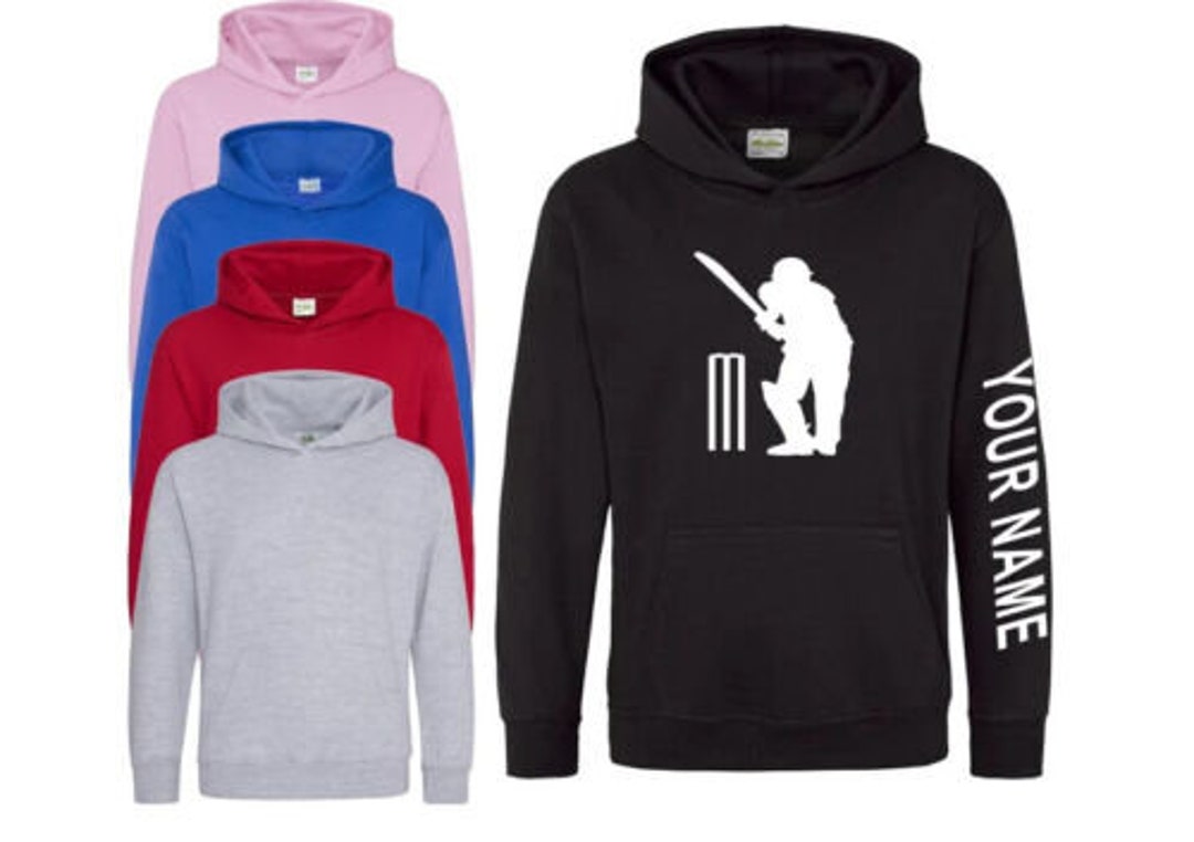 Personalised Cricket Hoodie for Boys and Girls Cricket Gifts Custom