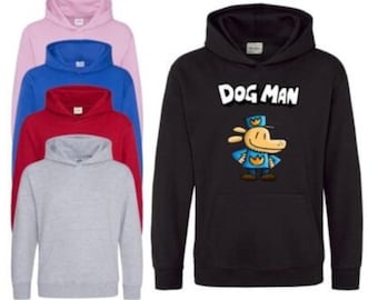 Kids Boy Girls Dog Man World Book Day Childrens Dogman School Hoodie Unisex Gift