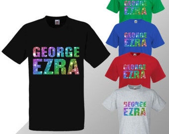 New George Ezra T-shirt Adults Music Singer Tour Rainbow Tee Top Gift