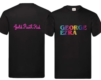 New George Ezra Gold Rush Kid T-shirt Kids Music Singer Tour Rainbow Tee Top gift unisex