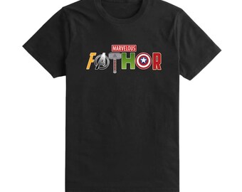 New Adults Marvelous Fathor, Superhero Father's Day T-Shirt, Father's Day Gift