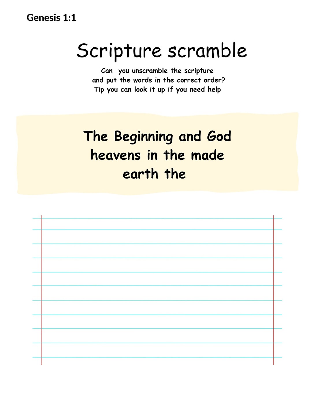 Scripture Memory Word Scramble Etsy