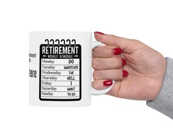 Personalized Ceramic Mug, Custom Retirement Gift for Coworker, Add Your Own Message, 11oz 15oz, Office Farewell Coffee Cup, Goodbye Present