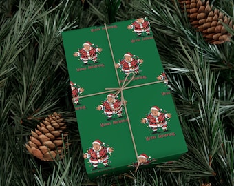 Funny Trump Christmas Wrapping Paper Merry Trumpmas Holiday Wrap President Trump 2024 gift wrap Make Christmas Great Again