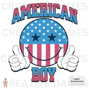 American Boy, Boys 4th Of July svg, Kids 4th Of July Fourth Of July svg, 4th Of July svg, All American Dude Svg, Patriotic Svg USA SMile SVG
