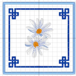Cocktail napkin embroidery design