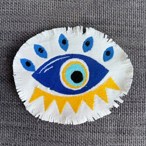 Evil eye machine embroidery design, evil eye embroidery patch, eye embroidery design