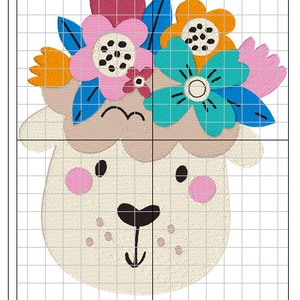 4 sizes cute baby lamb machine embroidery design, cute baby sheep embroidery design, baby machine embroidery design