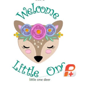 fawn baby embroidery design