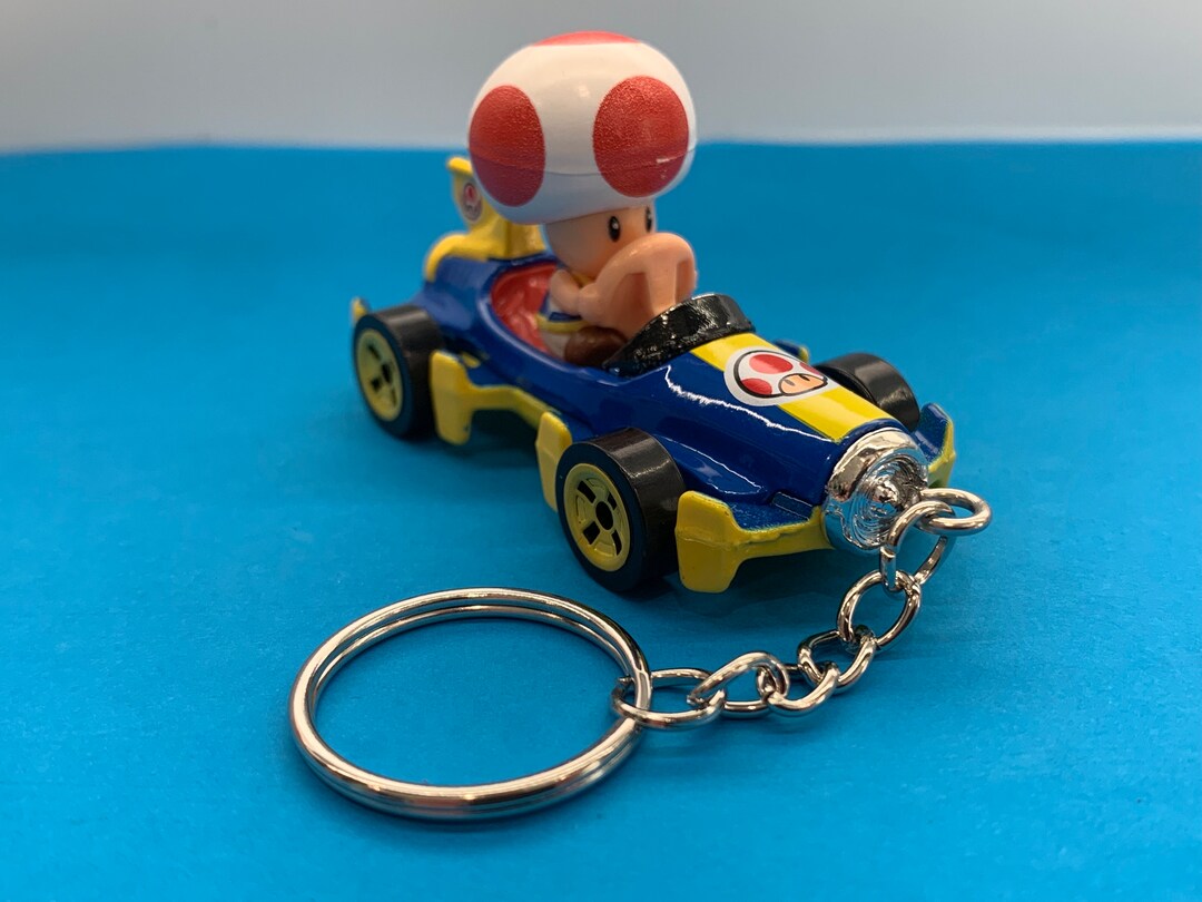 Hot Wheels Mattel 18 Nintendo Mario Kart Toad Mach 8 Keychain - Etsy