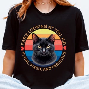 Feral Fixed Cat Tee | TNR Rescue, Retro Design