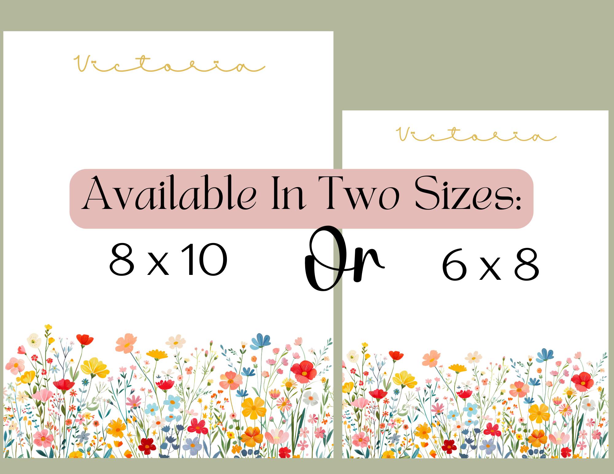 Personalized Floral Notepad Wildflower Custom Name Pad Custom ...